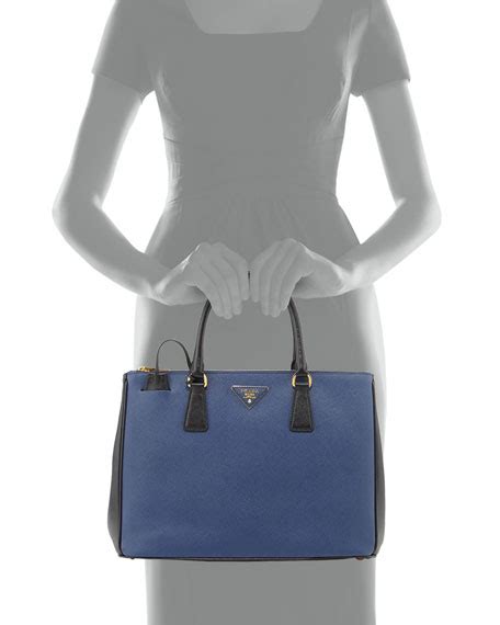 prada saffiano lux bluette nero